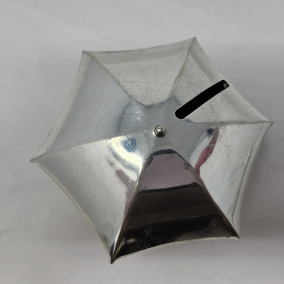 Royal Selangor Pewter Hexagon 3D Teddy Bear Umbrella Savings Bank 3 X 2.5 - Picture 5 of 9